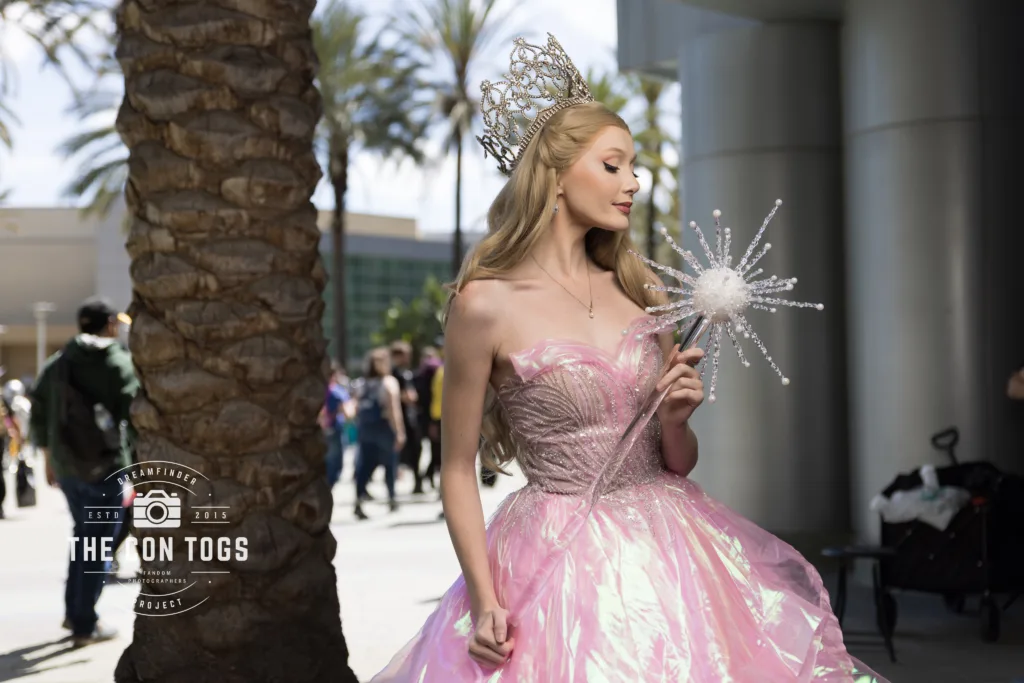 Cosplayer dressed as a princess at WonderCon 2024