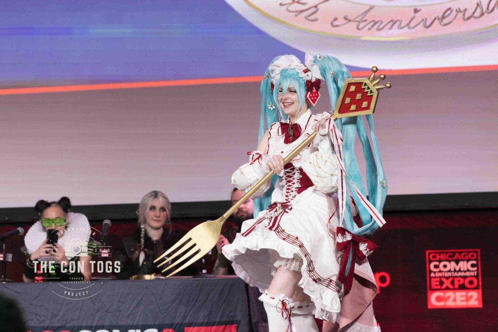 Stacey’s mom as Strawberry Miku from Vocaloid