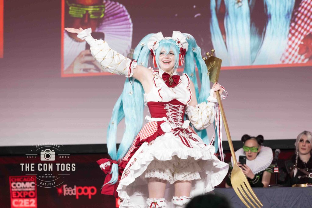 Stacey’s mom as Strawberry Miku from Vocaloid