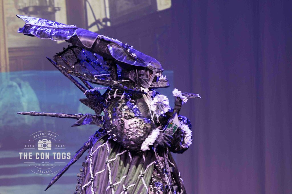 The Art Directors Guild Cosplay Award for Original Concept Design - Elizabethan Xenomorph Queen - Made by Cheerfully Morbid Cosplay